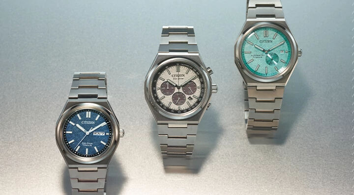 Shop the Forza collection watches. Banner image featuring models CA4610-85A, NJ0180-80M and AW0130-85L