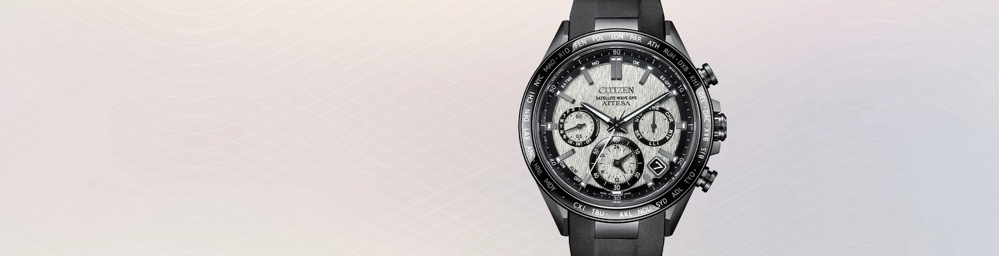 Satellite Wave GWP image featuring Attesa watch model CC4055-14H
